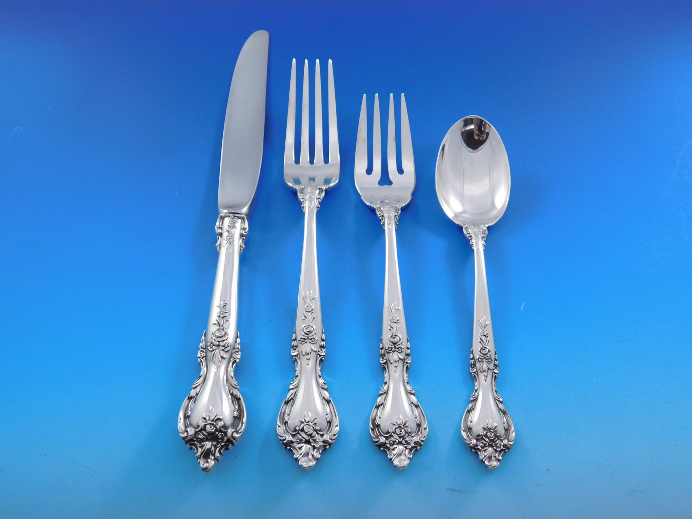 Delacourt by Lunt Sterling Silver Flatware Set for 12 Service 54