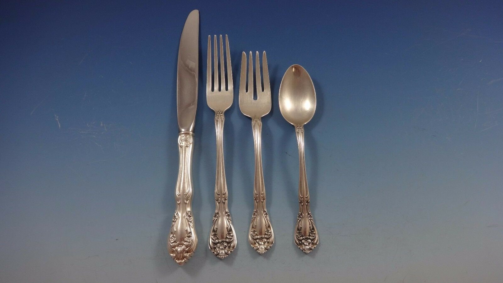 Chateau Rose by Alvin Sterling Silver Flatware Set for 12 Service