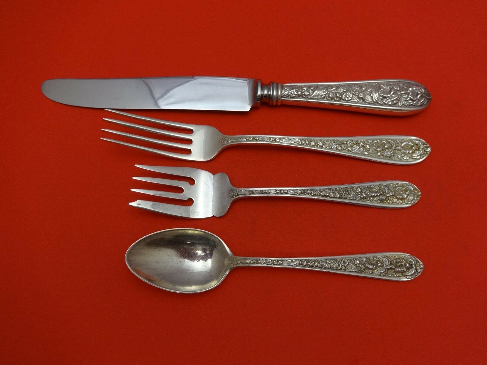 Place Setting Stieff Rose Lady Claire By Stieff Sterling Silver