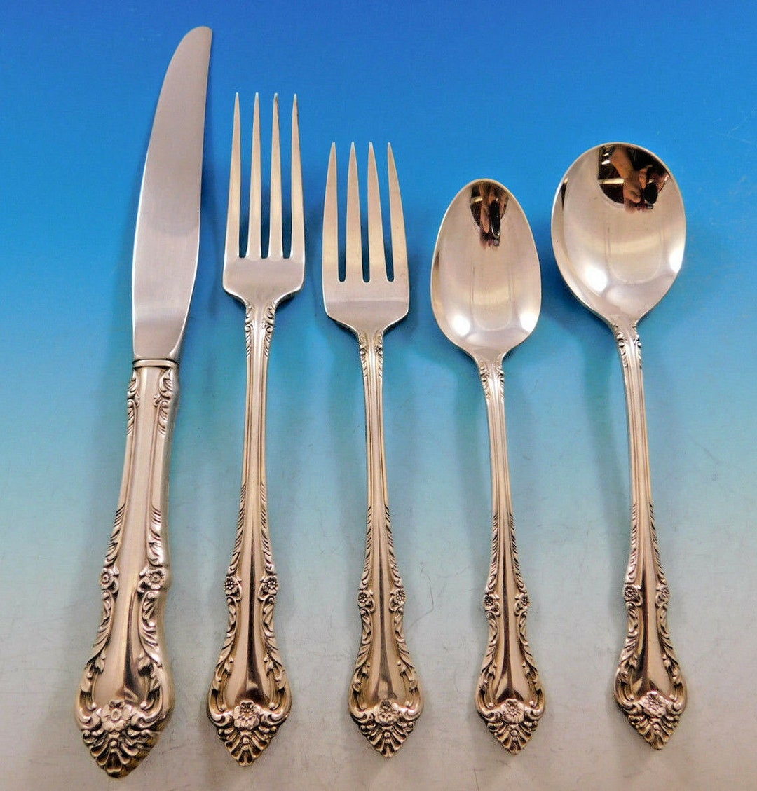 Melbourne by Oneida Sterling Silver Flatware Set for 6 Service Etsy