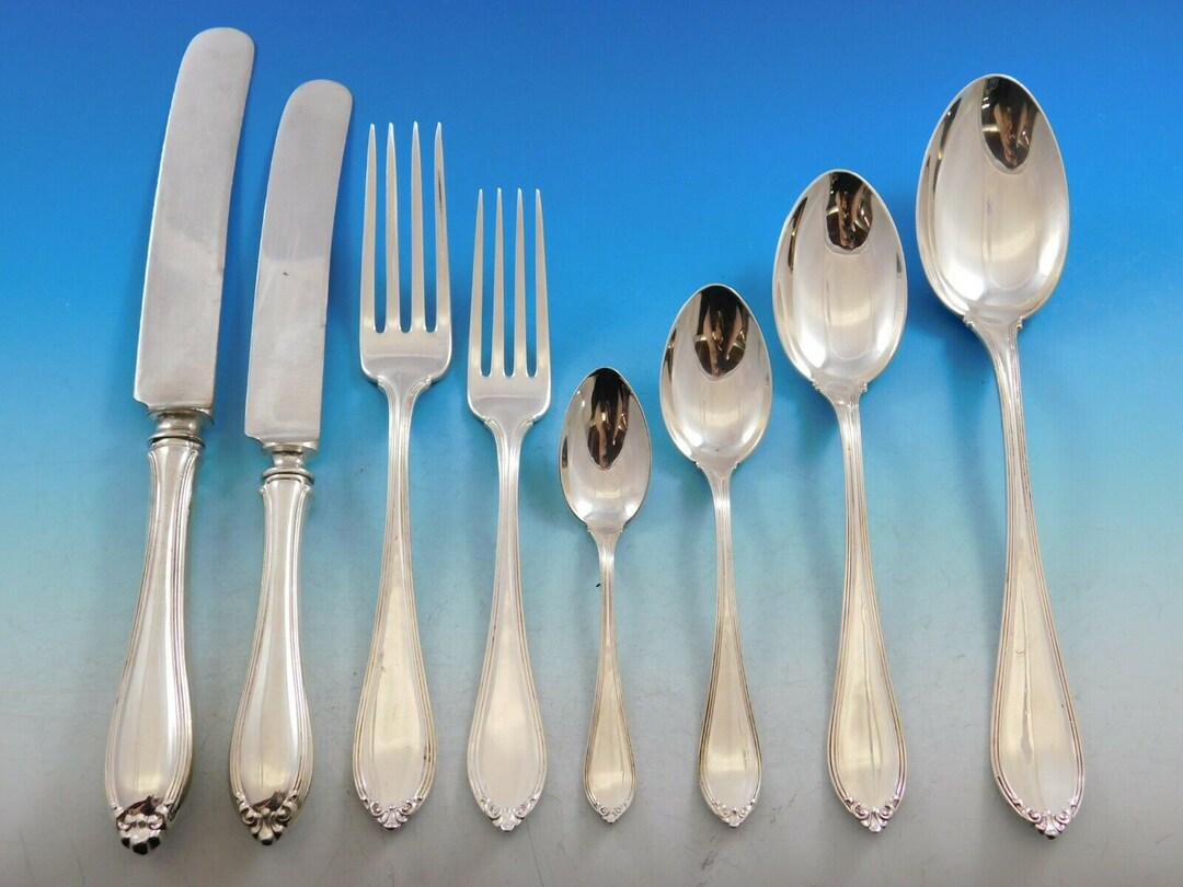 Evangeline by Alvin Sterling Silver Flatware Set for 12 Service