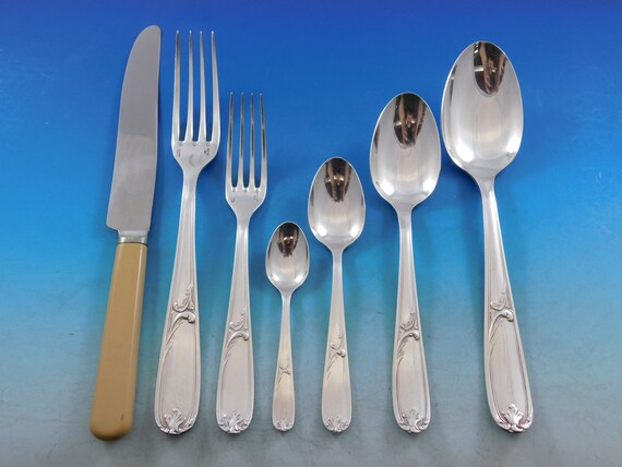 Silver plate flatware service for best sale 12