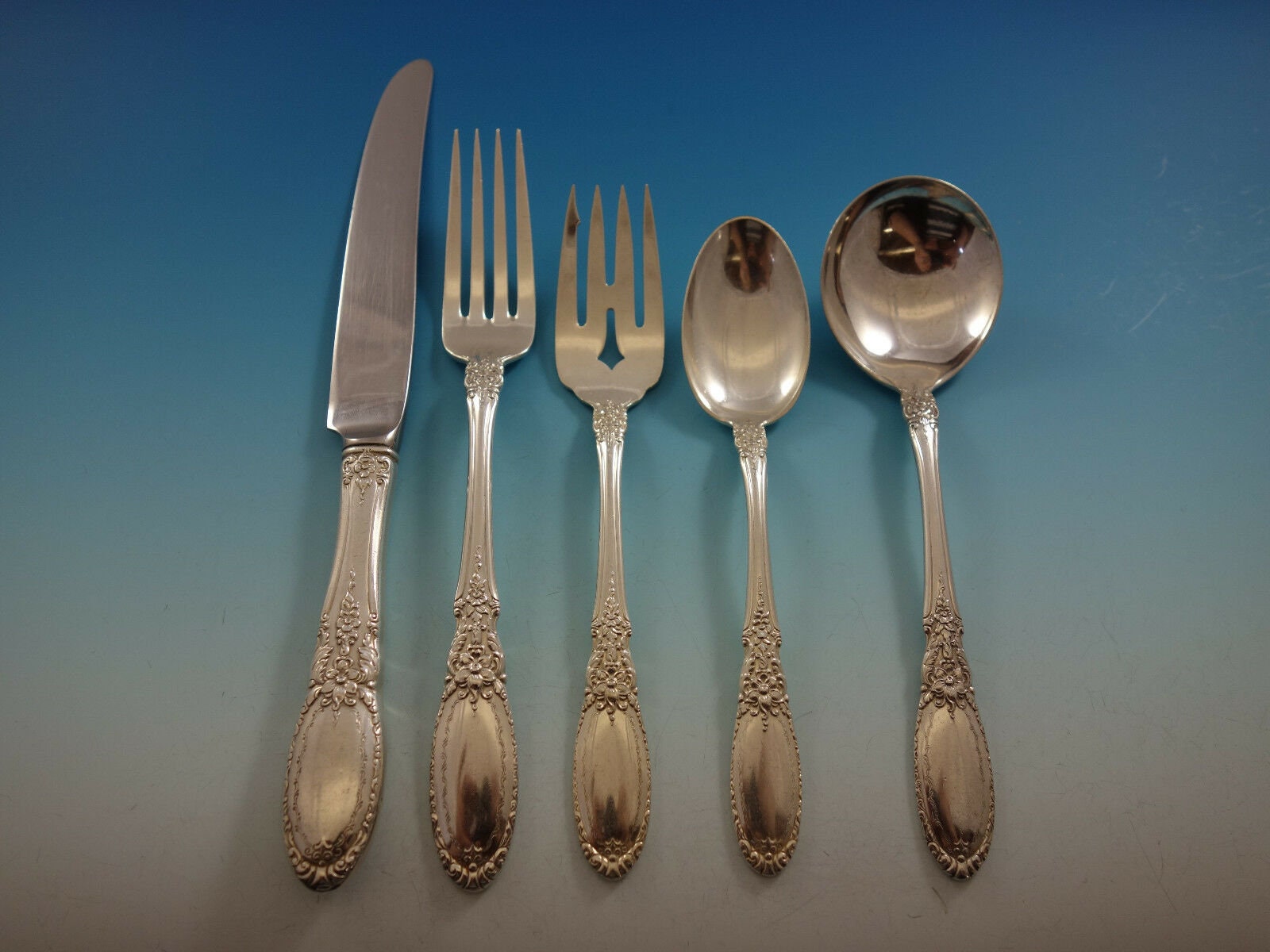 Old Mirror by Towle Sterling Silver Flatware Set for 8 Service 41