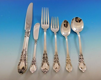 American Victorian by Lunt Sterling Silver Flatware Set for 12