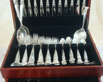 Romance of the Sea by Wallace Sterling Silver Flatware Set Service 79 Pieces