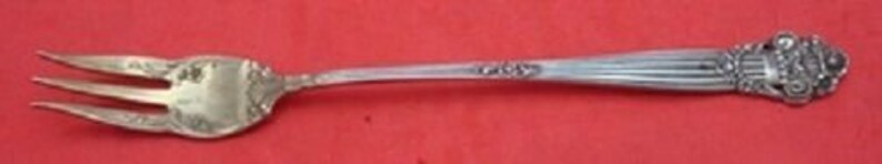 Georgian By Towle Sterling Silver Cocktail Fork Gold Washed Fancy 6