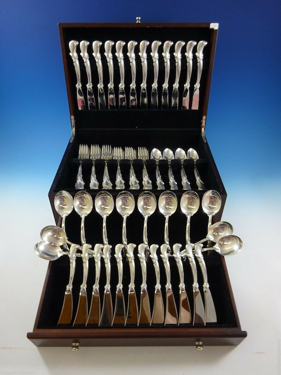 Waltz of Spring by Wallace Sterling Silver Flatware Service for 12