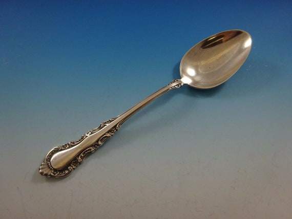 EXCELLENT REED & BARTON GEORGIAN ROSE STERLING SILVER CREAM SOUP SPOON 