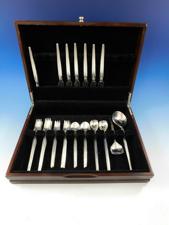Trenza by Celsa Mexico Sterling Silver Flatware Set Service Mid
