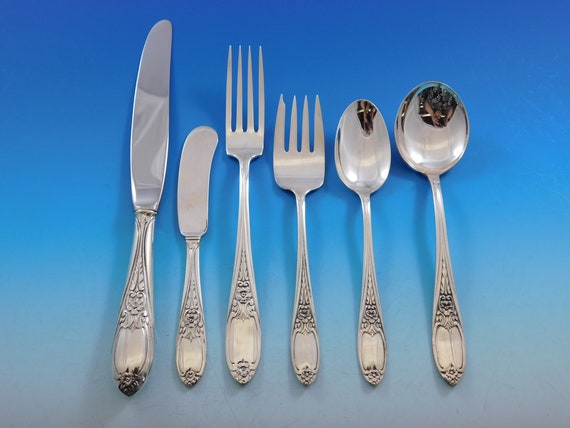 Colonial Rose by Amston Sterling Silver Flatware Set for 8 Service