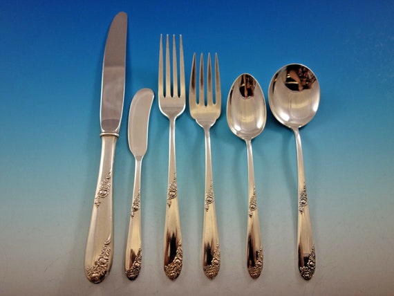 Sweetheart Rose by Lunt Sterling Silver Flatware Set for 12