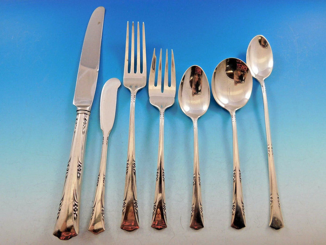 ウォーレス・スターリングシルバー『グランド・コロニアル』カトラリー６点セット Greenbrier by Gorham Sterling Silver Flatware Set 8 Service 66 Pcs