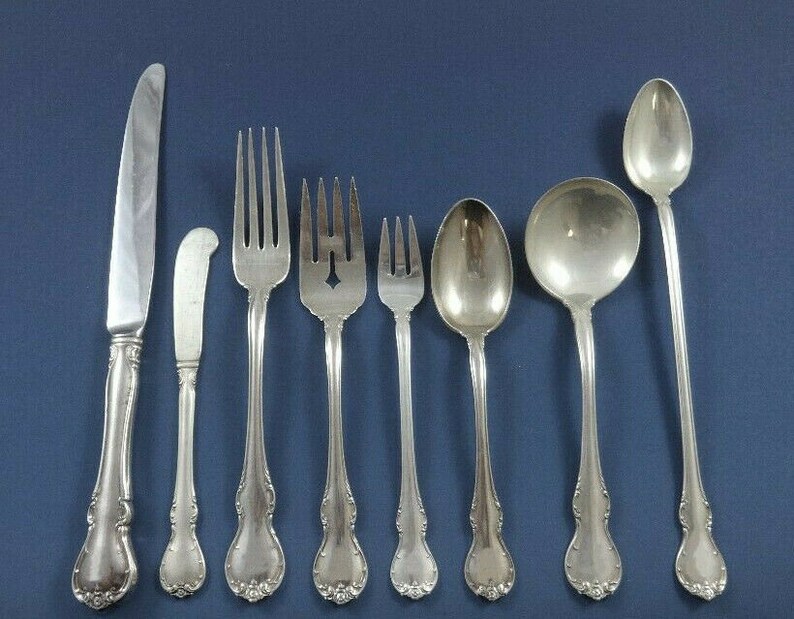French Provincial by Towle Sterling Silver Flatware Set 8 Etsy