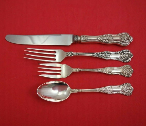 Queens by Birks Sterling Silver Regular Size Place Setting(s) 4pc