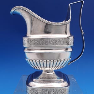 Floral by Unknown Sterling Silver Milk Pitcher Gadroon Edge 6 3/4&quot; (#8484)