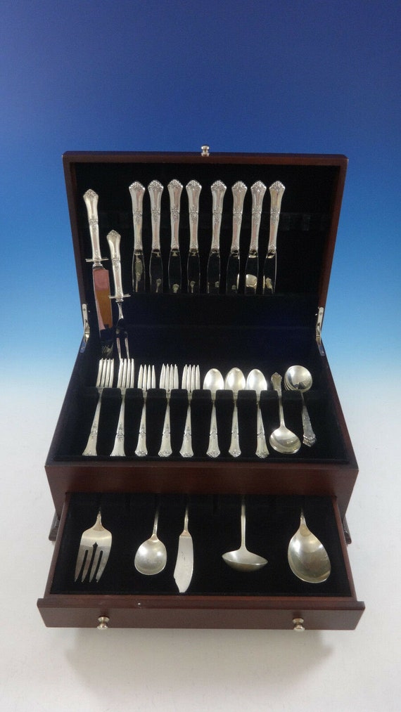 Stately by State House Sterling Silver Flatware Set for 8 Service