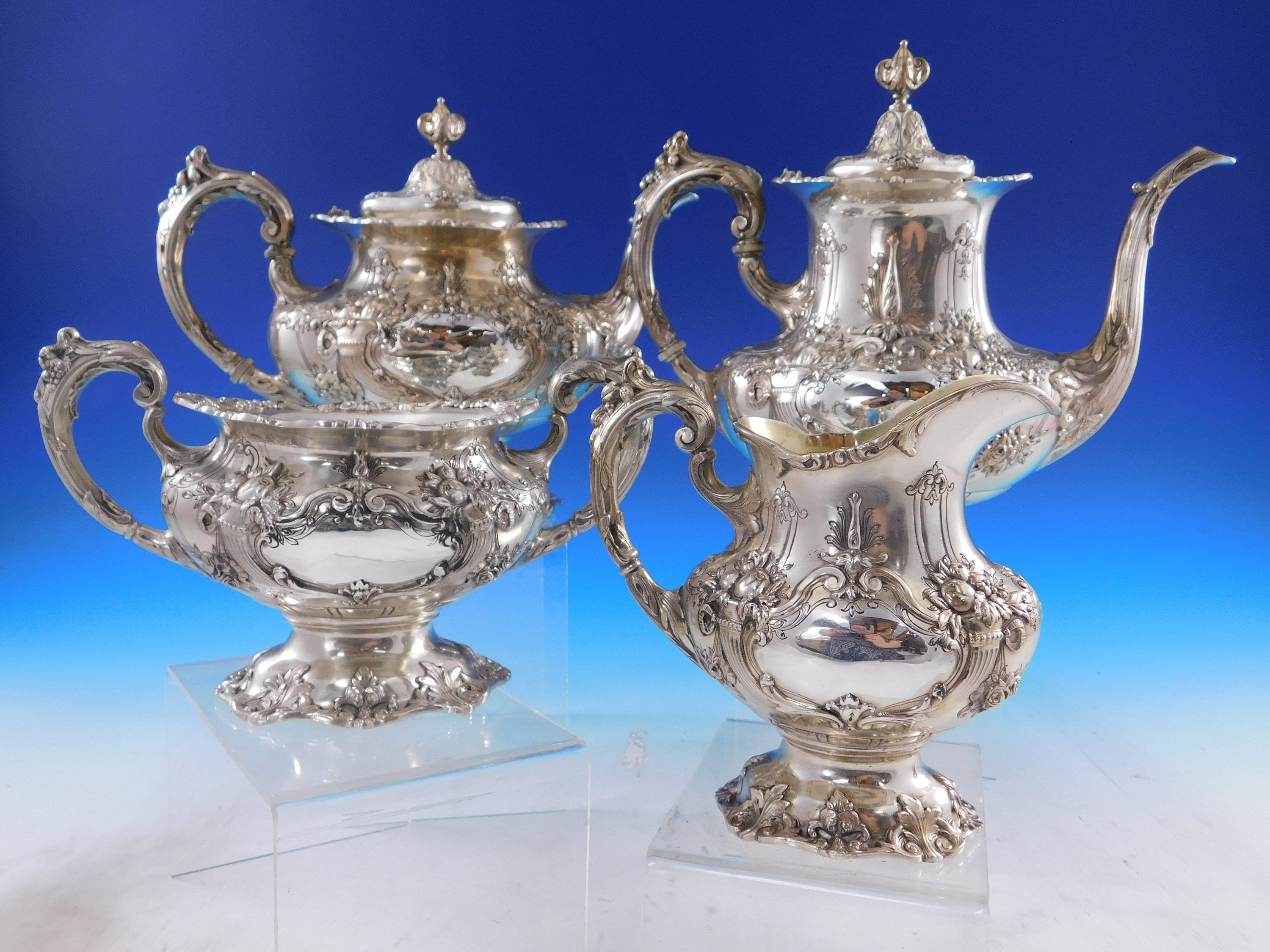 Francis I by Reed Barton Sterling Silver Tea Set 4 Piece 570A Etsy UK