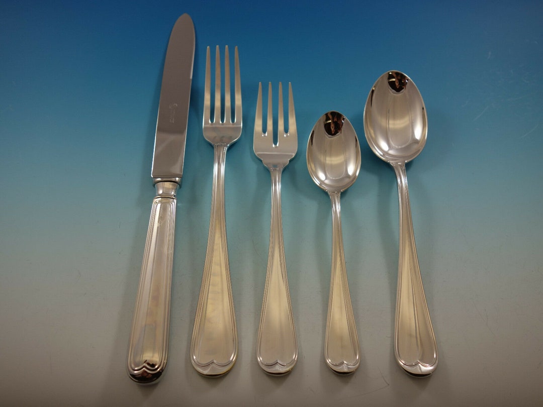 Buy Mauriziano by Schiavon Italy Sterling Silver Flatware Set Dinner 40  Pcs New Online in India