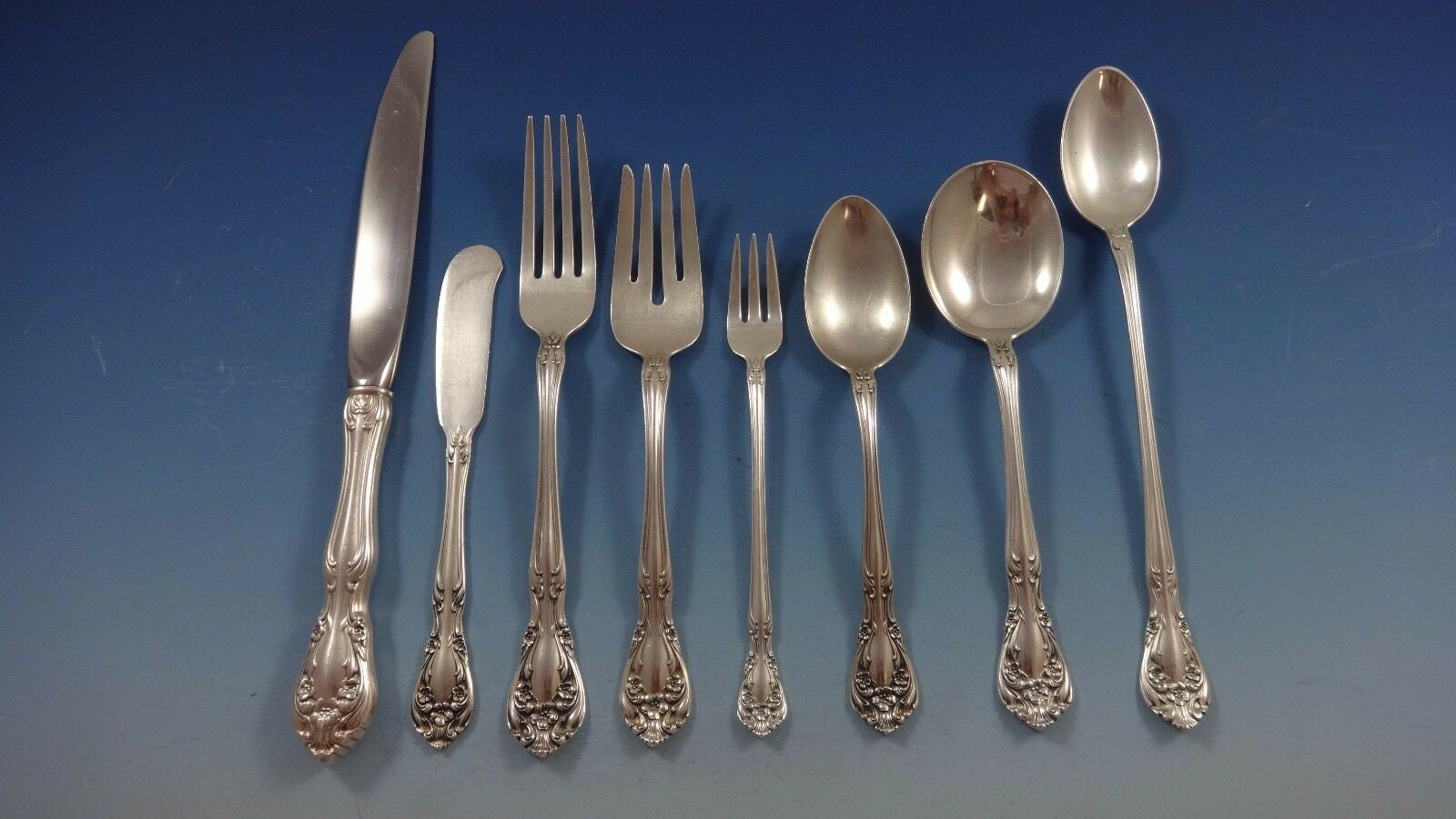 Chateau Rose by Alvin Sterling Silver Flatware Set for 12 Service