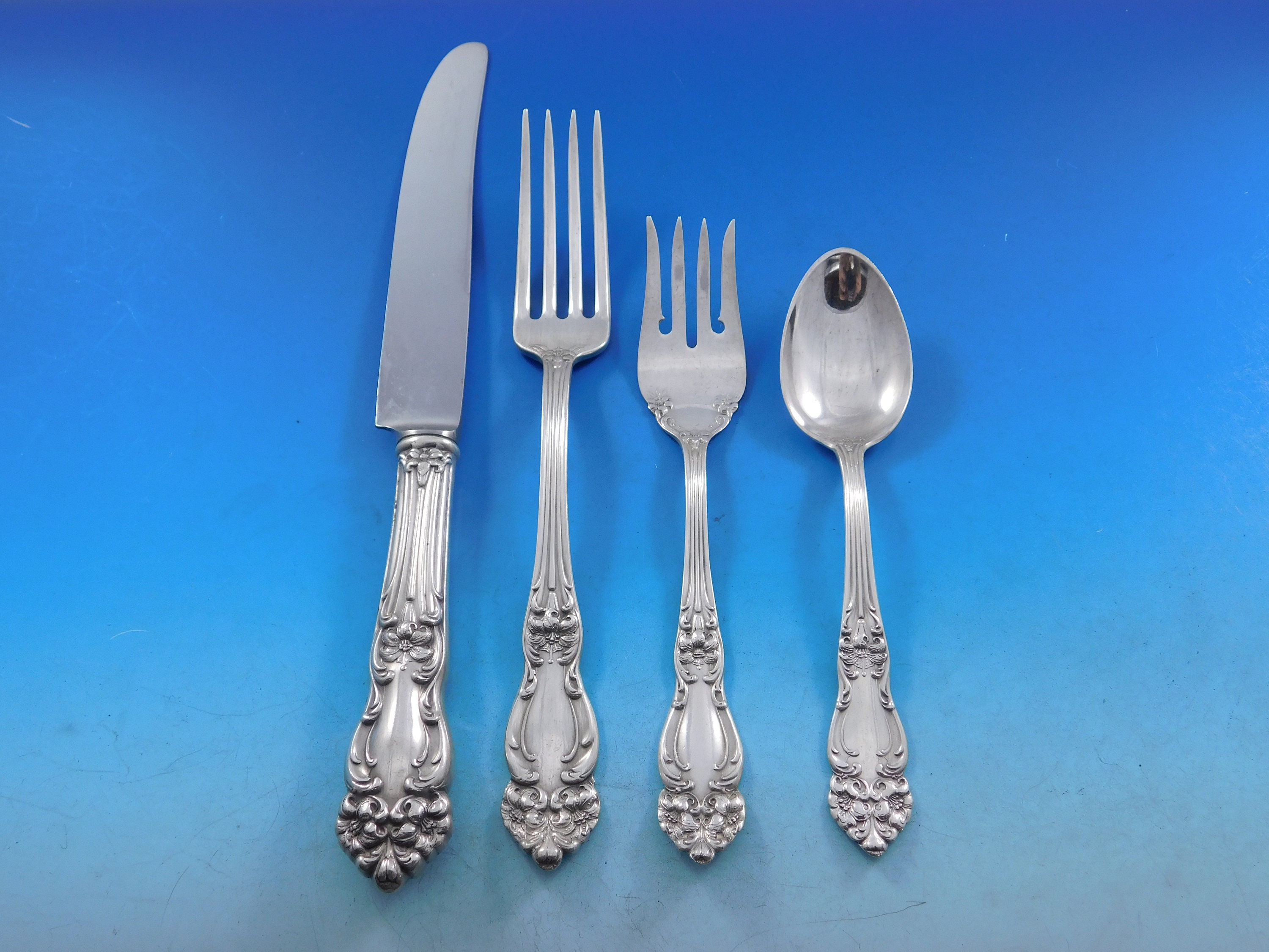 Amaryllis by Reed & Barton Sterling Silver Flatware Set 8 Service