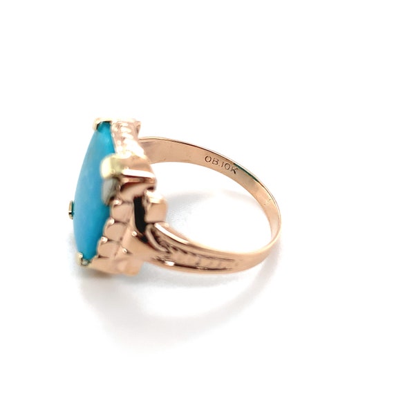 10k Rose Gold Ring with a 3.36 Carat Morenci Genu… - image 2