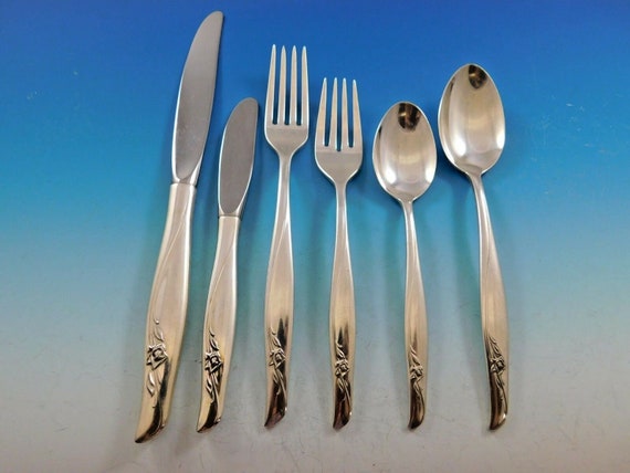 Sea Rose by Gorham Sterling Silver Flatware Set 12 Service 79