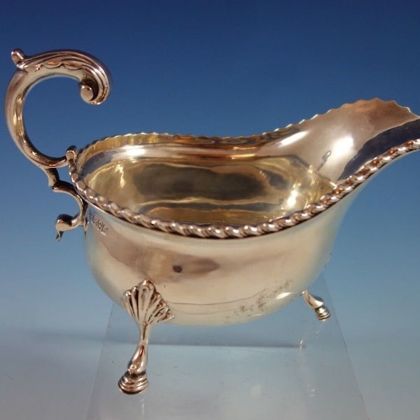 George Nathan & Ridley Hayes English Sterling Silver Gravy Boat Footed (#2390)