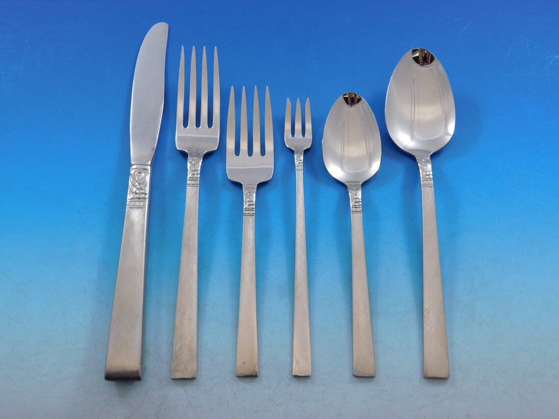 Northland by Wm Rogers Stainless Steel Satin Flatware Set for Etsy