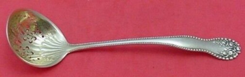 Lancaster by Gorham Sterling Silver Sugar Sifter Ladle Gold Washed 5 12