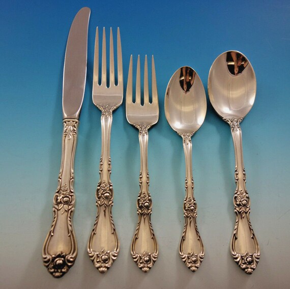 Royal Rose by Wallace Sterling Silver Flatware Set for 8 Service