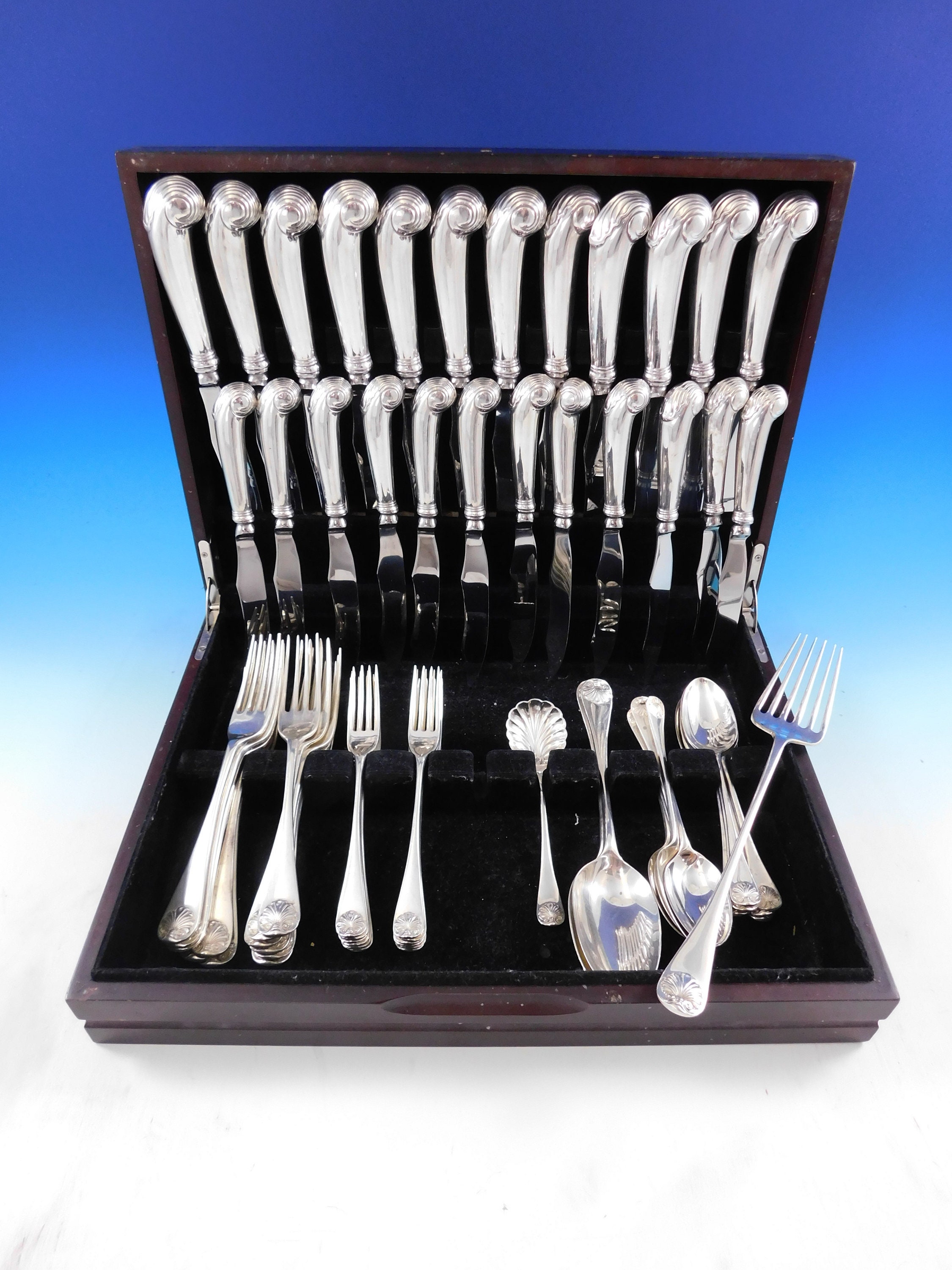 thumbnail image 2 of Kirk Stieff Williamsburg Royal Shell 18/8 Stainless Steel Flatware - CHOICE Pieces EUC 2 of 2