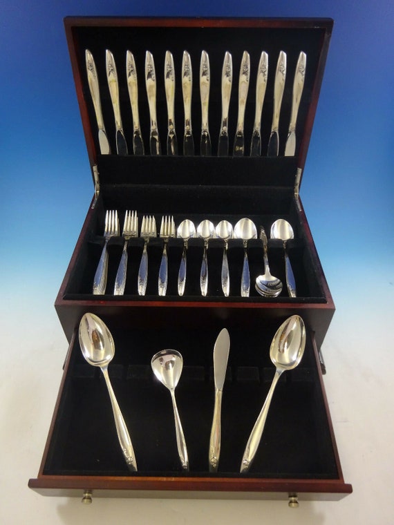 Eternal Rose by Alvin Sterling Silver Flatware Set for 12 Service