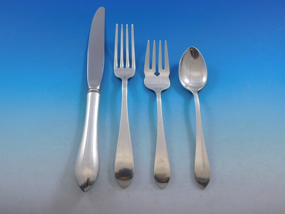 Pointed antique sterling silver flatware sale