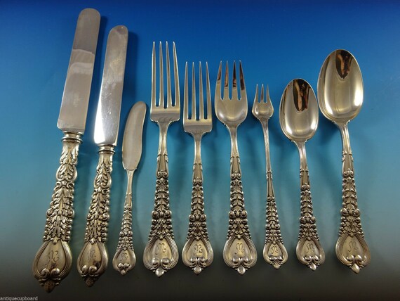 Florentine by Tiffany Co Sterling Silver Flatware Set for 12 Service 160 Pcs Etsy Canada