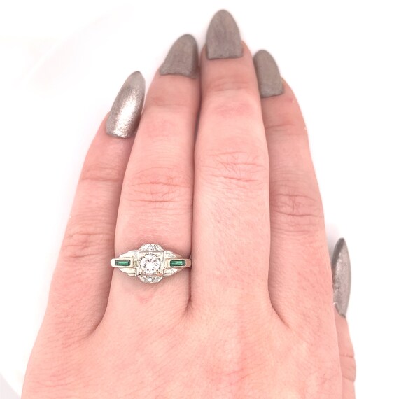 18k White Gold Diamond Filigree Ring Jewelry with… - image 9