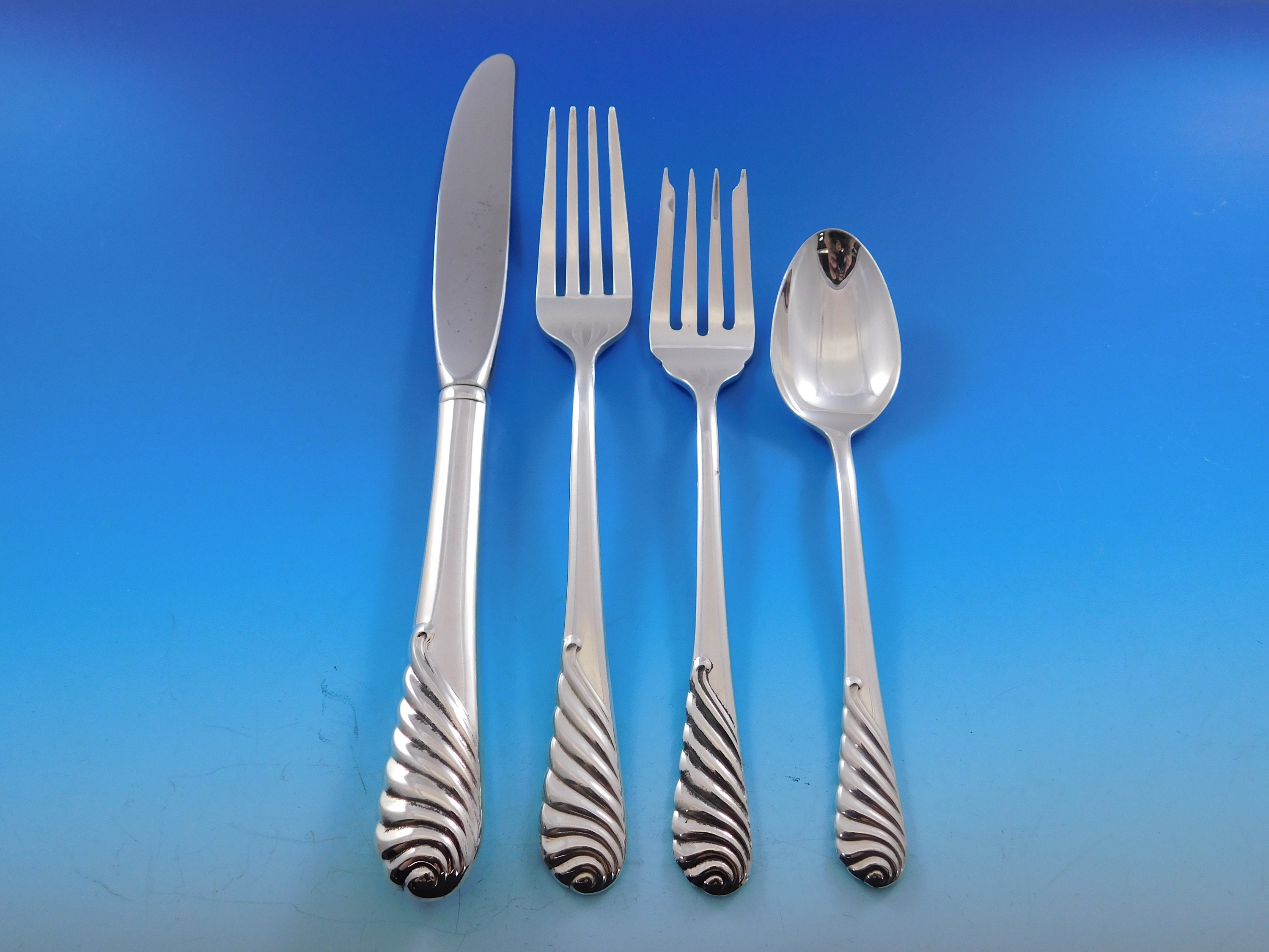 Sea Sculpture by Gorham Sterling Silver Flatware Set for 12