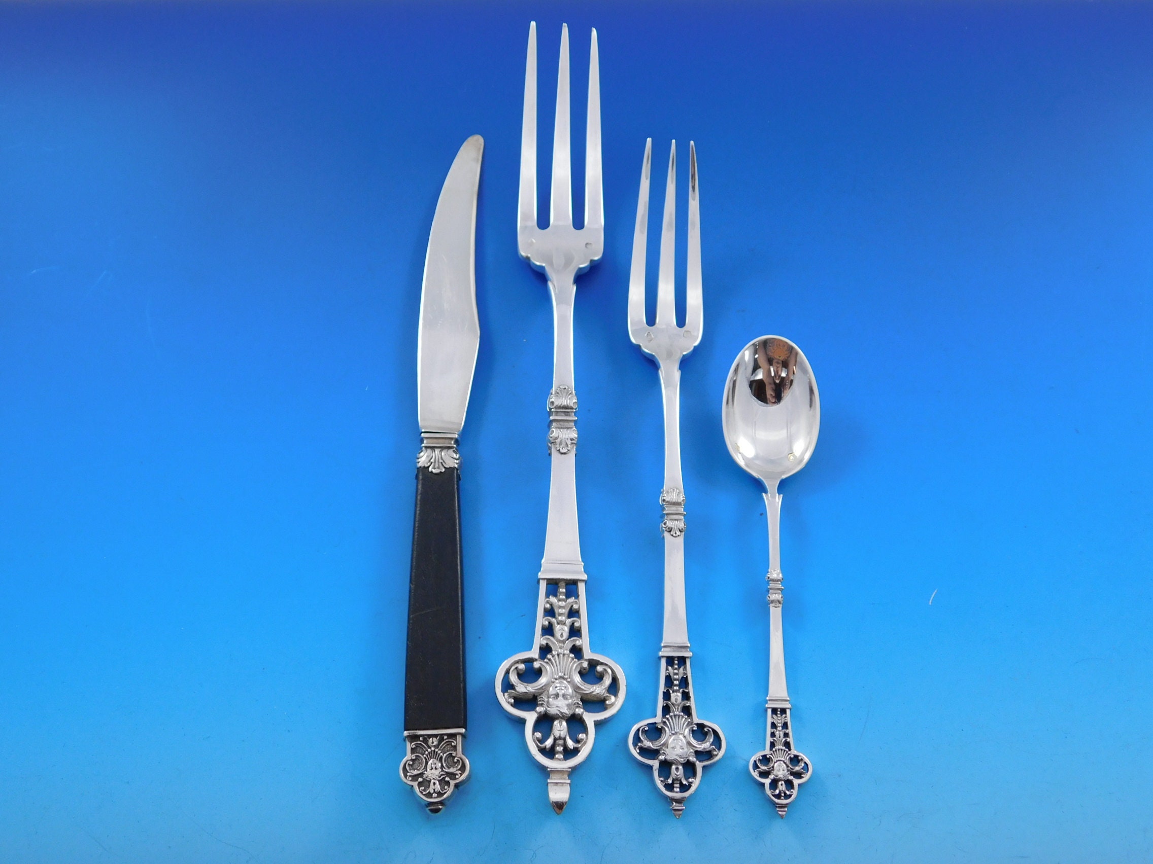 19世紀 フランス CHRISTOFLE アンティーク 4本セット Christofle - 4pc. French Antique Louis XVI Silver Plate Tea Set +