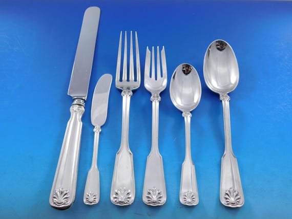 Shell and Thread by Tiffany Sterling Silver Flatware Set 12