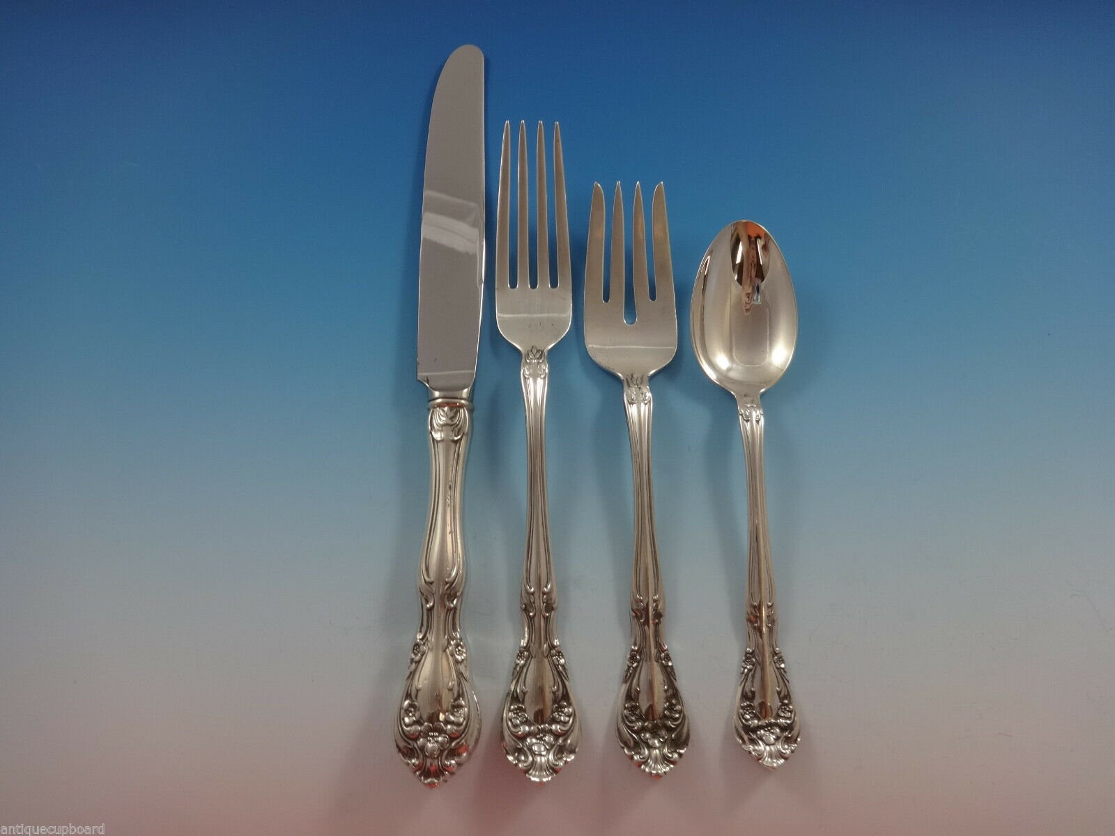 Chateau Rose by Alvin Sterling Silver Flatware Set Service 24