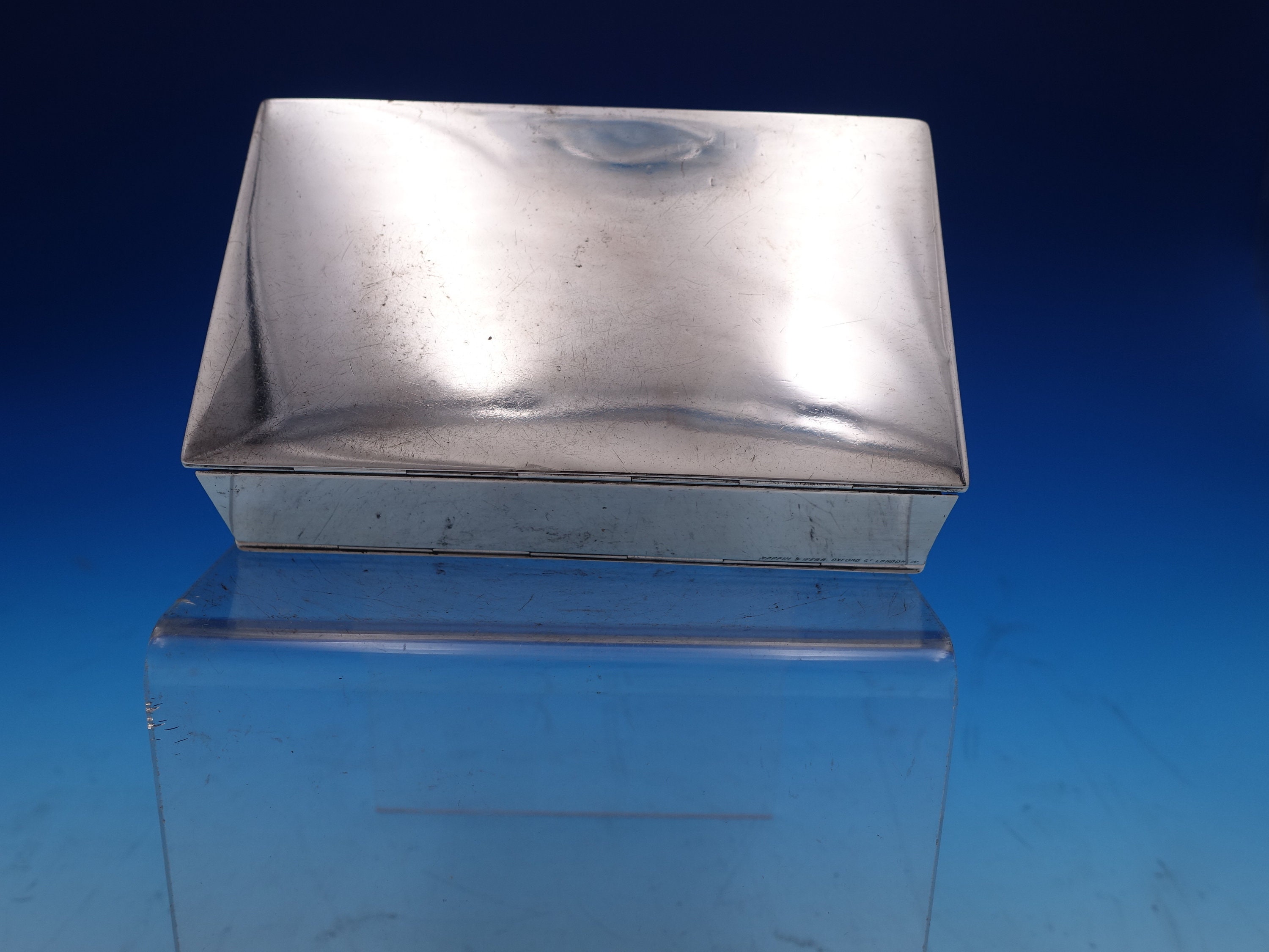 Mappin and Webb English Victorian Sterling Silver Box Double Hinge