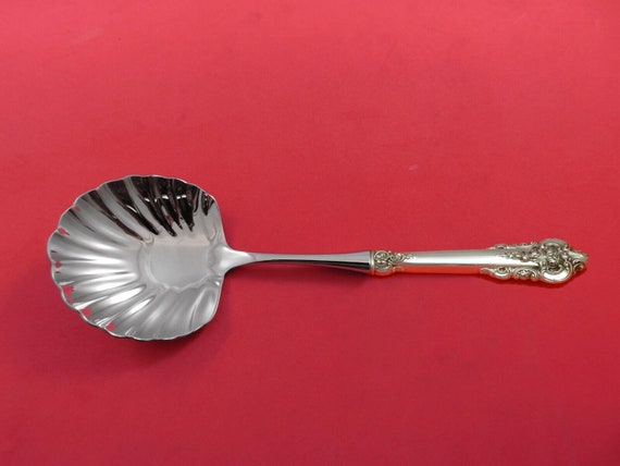 Grande Baroque by Wallace Sterling Silver Berry Spoon W/ Shell HH