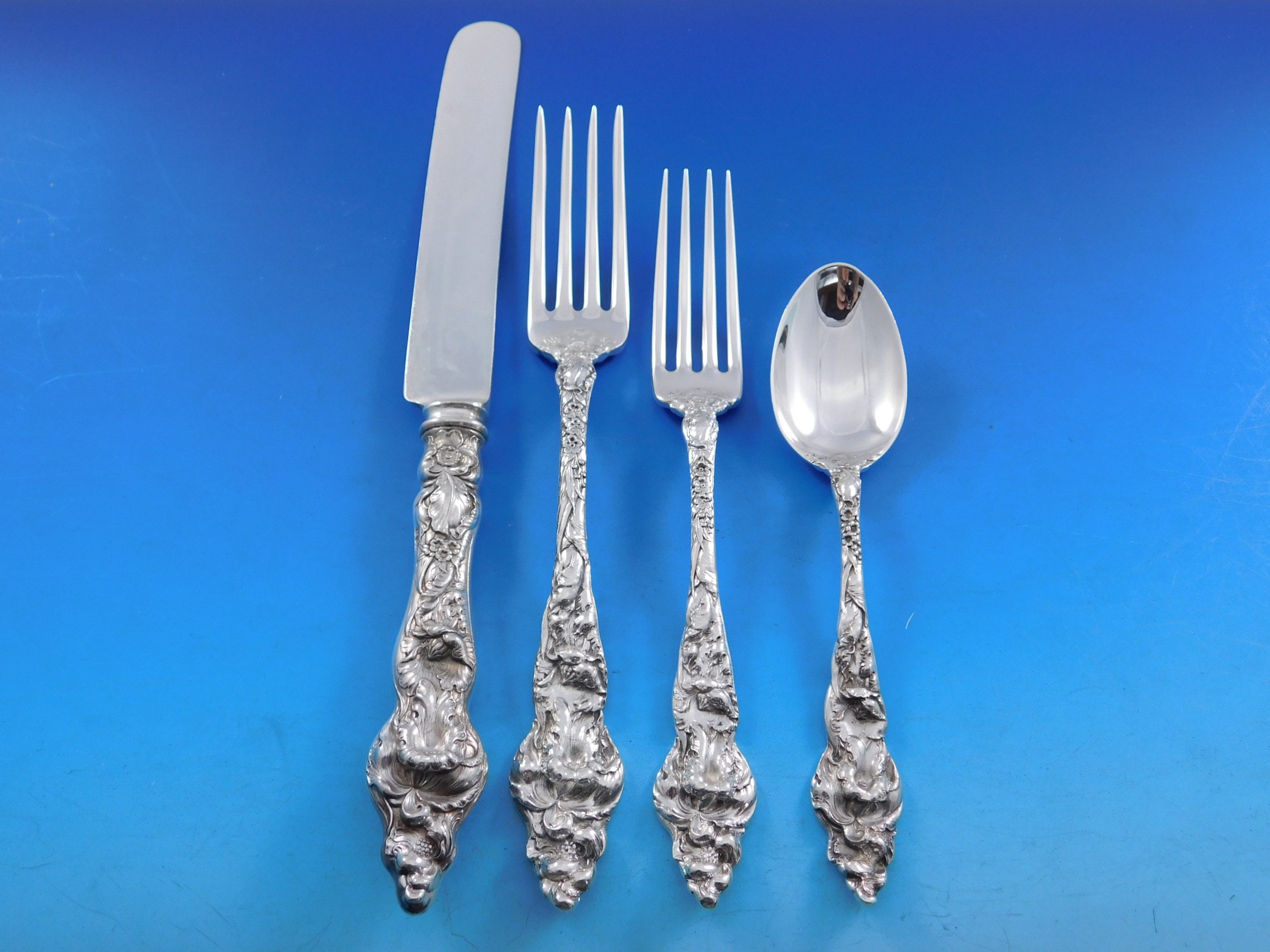 Les Six Fleurs by Reed and Barton Sterling Silver Flatware Set
