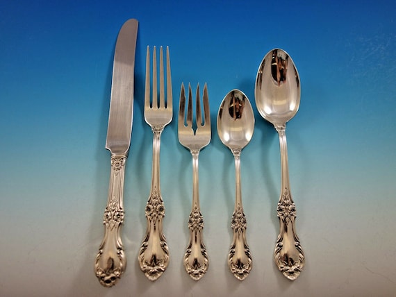 Interpur Elegant Peirced Roses Stainless Flatware Japan 20 Pieces OLD MONEY