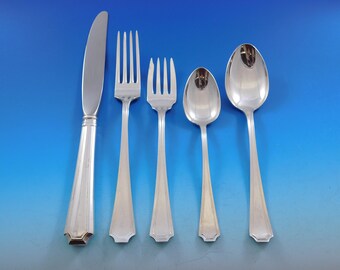 【 ヴィンテージ銀スプーン 】　GORHAM STERLING Fairfax Fairfax by Gorham Sterling Silver Flatware Set 8 Service 32 Pieces