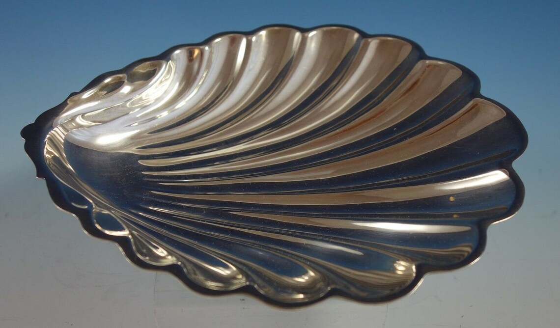 Gorham Sterling Silver Dish Shell Shaped With Ball Feet 42606 Etsy