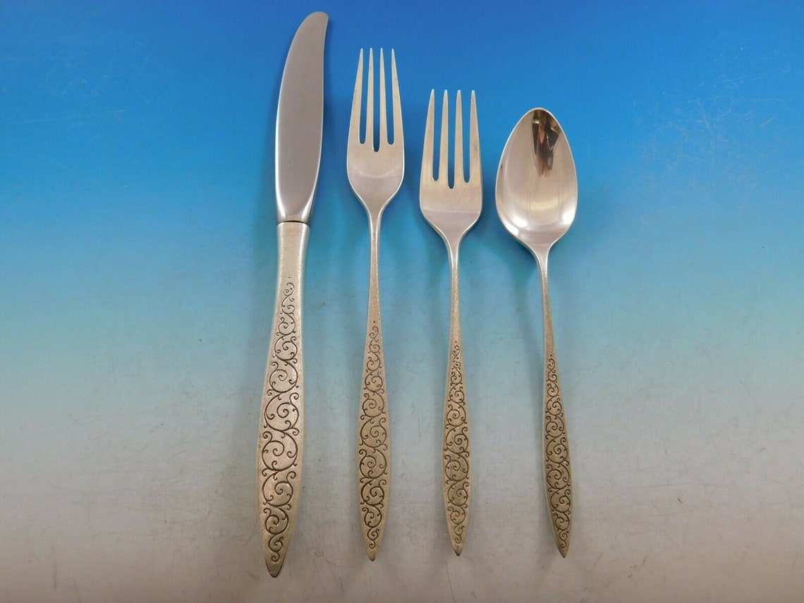 Spanish Lace by Wallace Sterling Silver Flatware Set for 12 Etsy