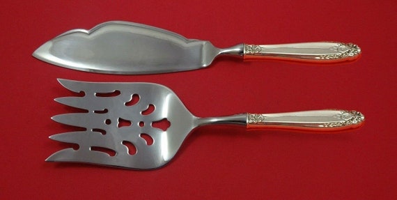 Prelude by International Sterling Silver Fish Serving Set 2 Piece Custom HHWS 