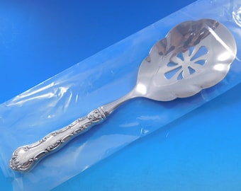 Cuchara para verduras de plata esterlina Strasbourg by Gorham perforada de 9 5/8" HH WS personalizada