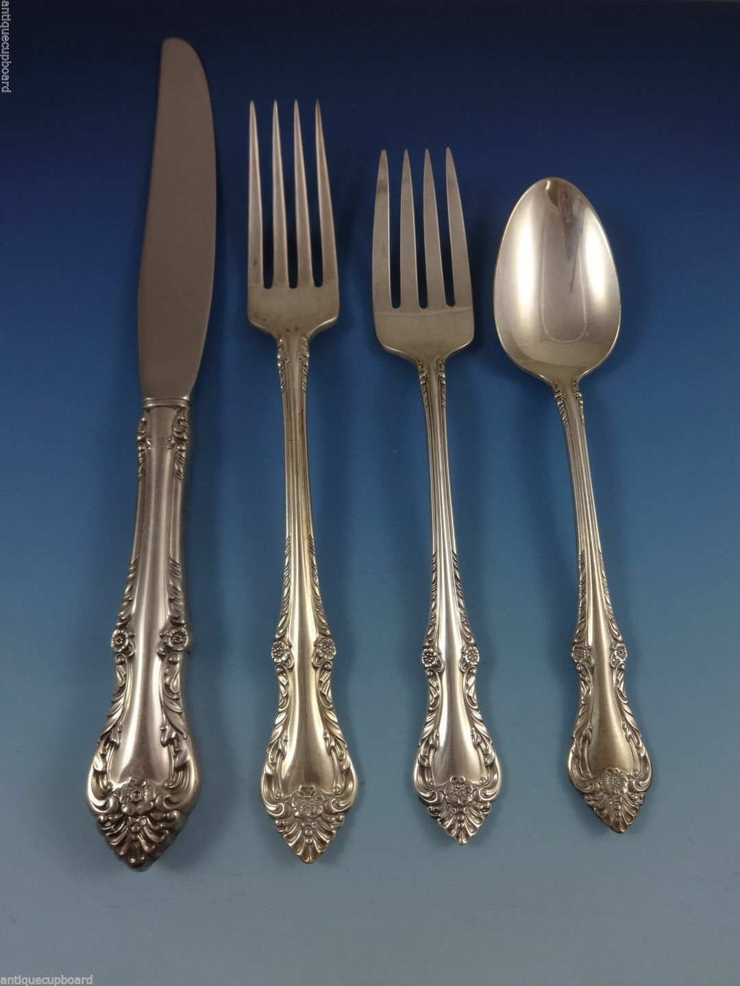 Melbourne by Oneida Sterling Silver Flatware Set for 8 Service Etsy