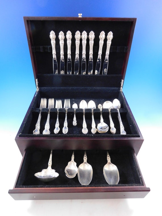 Violet by Wallace Sterling Silver Flatware Service for 8 Set 60